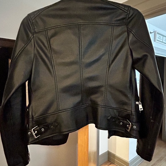 Zara black motorcycle jacket, vegan - Picture 2 of 2